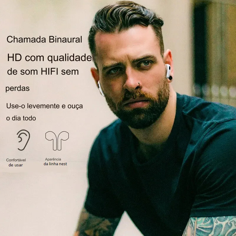 Fone de ouvido sem fio PRO 6 TWS Hi-fi Esportivo - Estilo Apple
