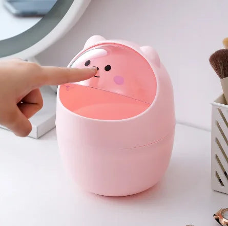 Mini lixeira compacta de gatinho para computador quarto infantil - Produto no Brasil