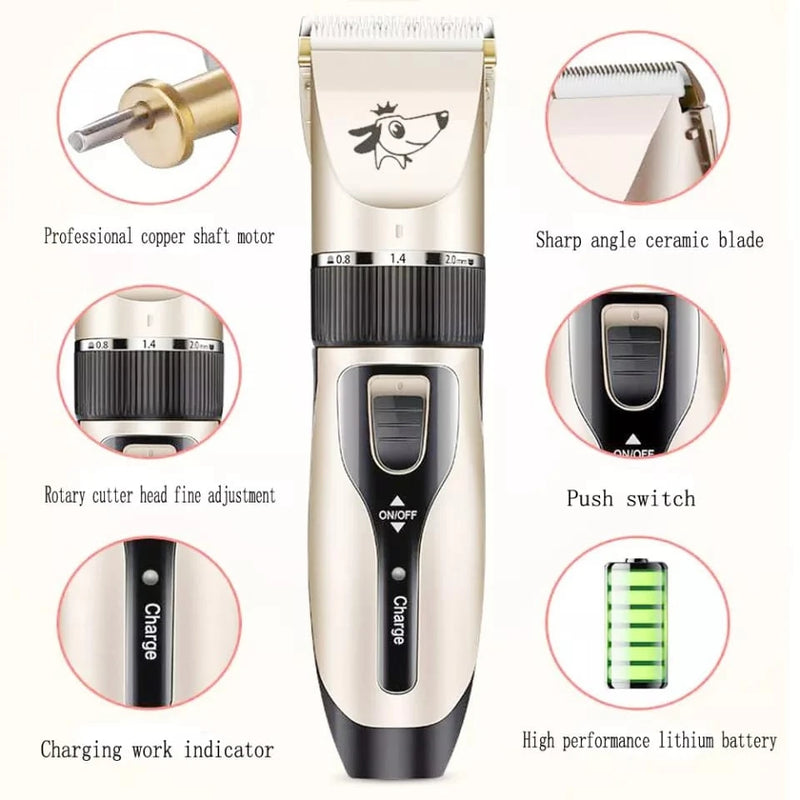 Máquina de tosa para cães e gatos - Bateria recarregável