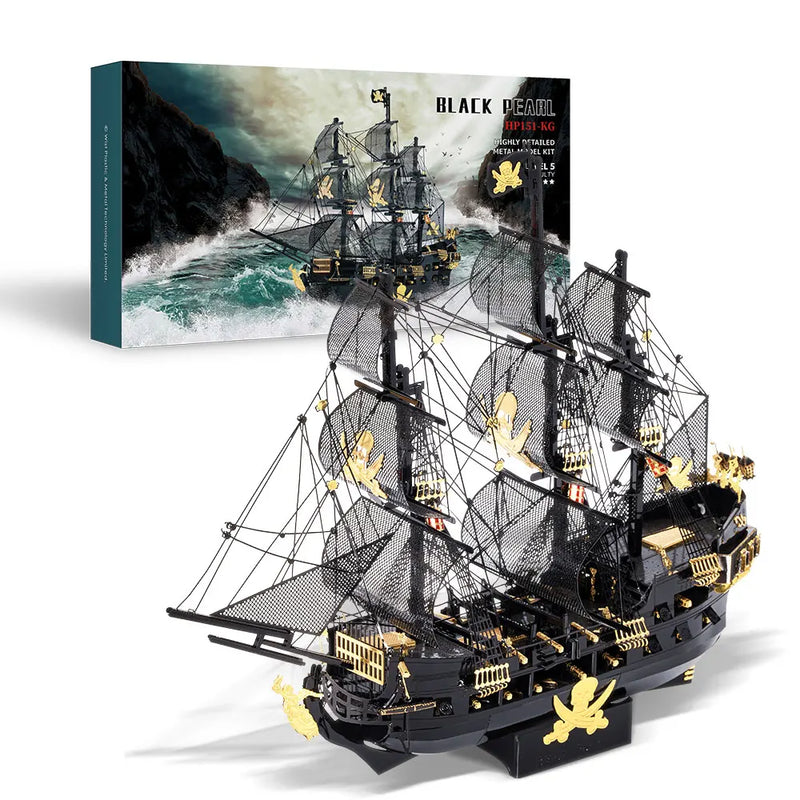 Navio pirata em metal para colecionadores