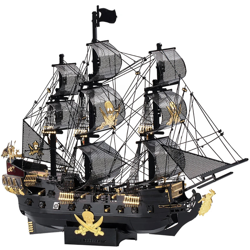 Navio pirata em metal para colecionadores