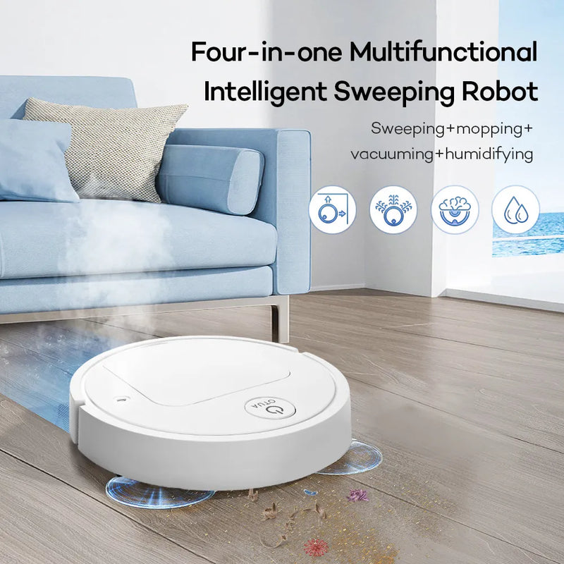 Robô Aspirador 5 em 1, USB recarregável, limpeza automática, máquina de varrer, limpa molhados e aspiradora
