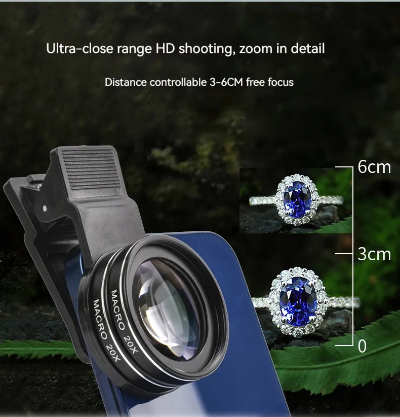 Lente profissional para macrofotografias - 4K 20X 40X 37mm