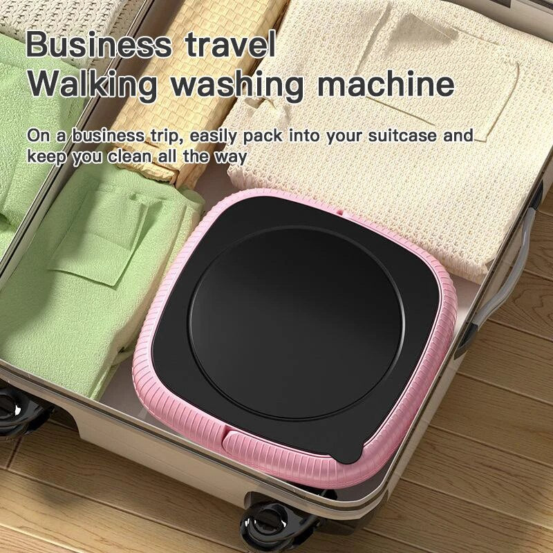 Mini máquina de lavar portátil de secagem rotativa para roupas leves e viagem - 6L