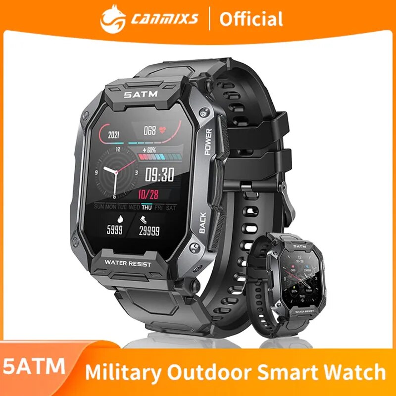 Relógio militar - Esportes ao ar livre, rastreador fitness e monitor de saúde