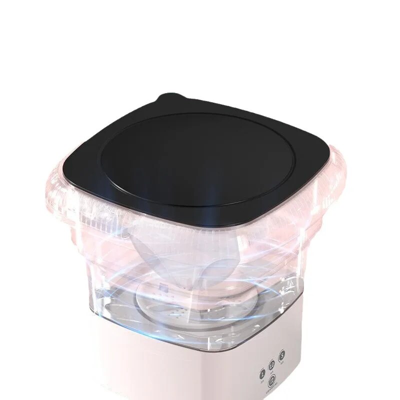 Mini máquina de lavar portátil de secagem rotativa para roupas leves e viagem - 6L