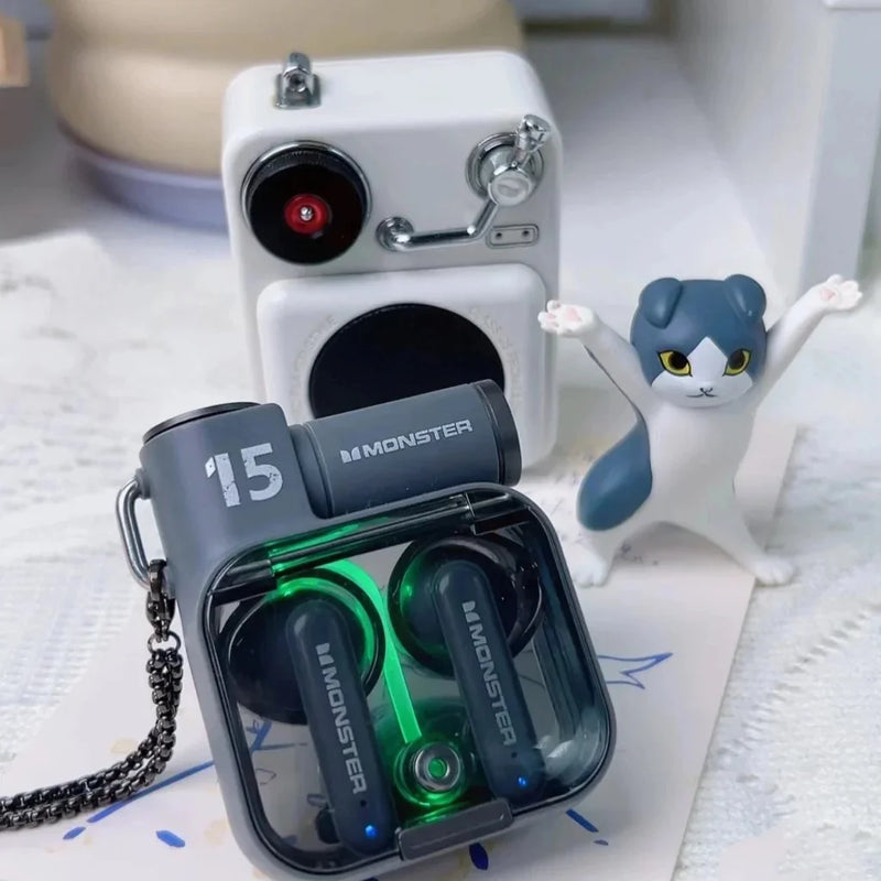 Fones de ouvido Monster-XKT15 com bluetooth para Jogos, som Hi-fi stereo e cancelamento de ruídos