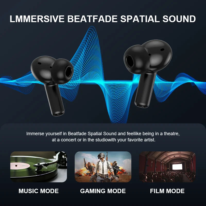 Fones de ouvido inteligente com tela LCD sensível ao toque, bluetooth e bateria de longa duração