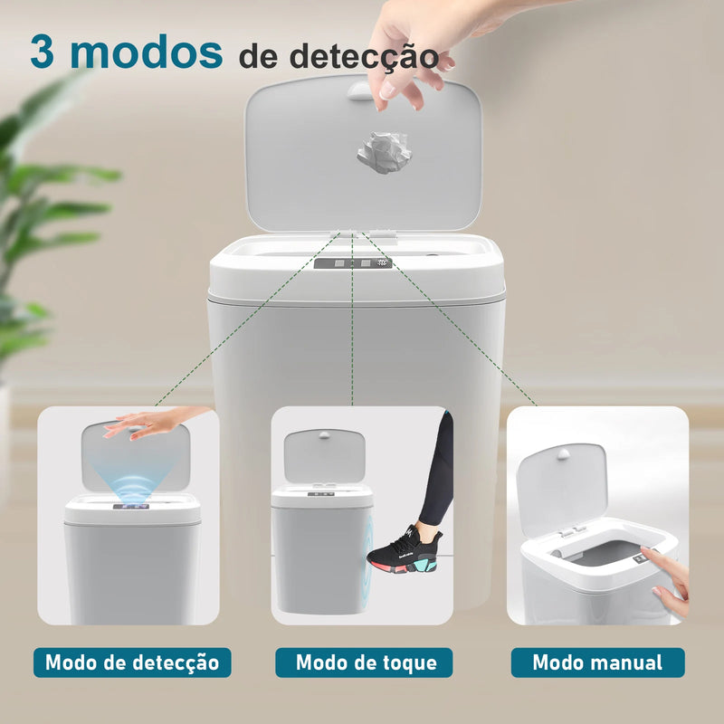 Lixeira inteligente com sensor automático