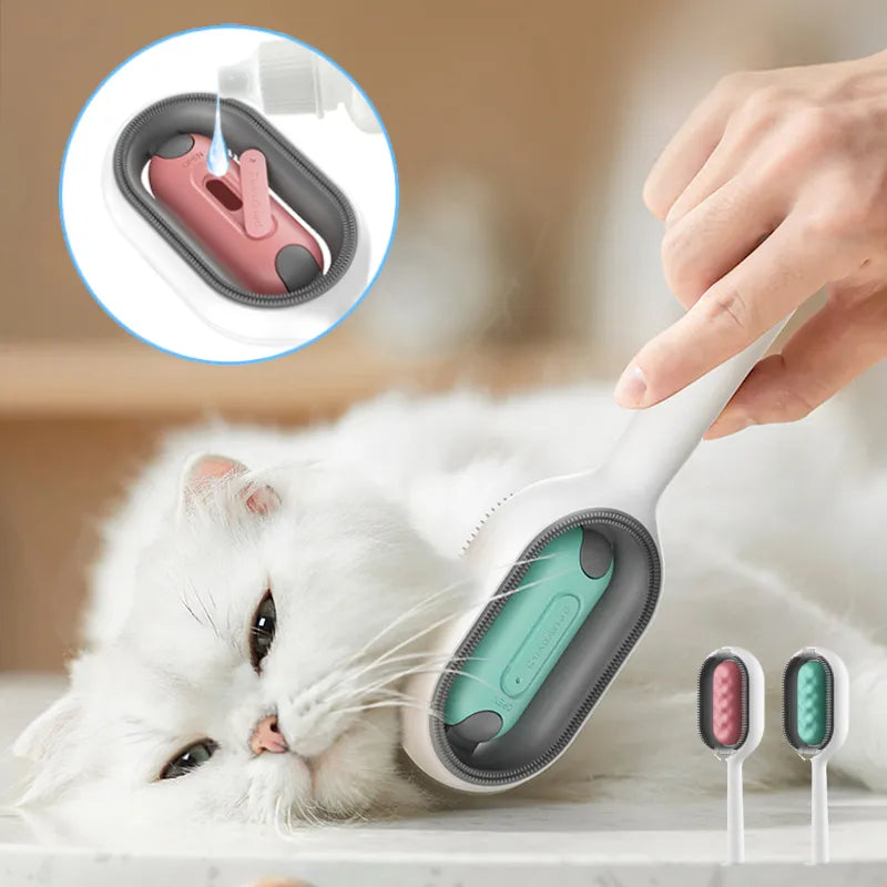 Escova Pet 4X1: Removedor de pelos com massagem  para cães e gatos com tanque de água