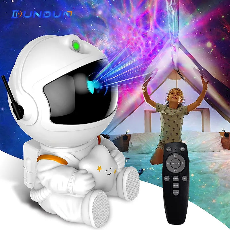 Projetor Astronauta com estrela/Astronauta com guitarra - LED Luz noturna/céu estrelado para decoração de quarto, casa e presente