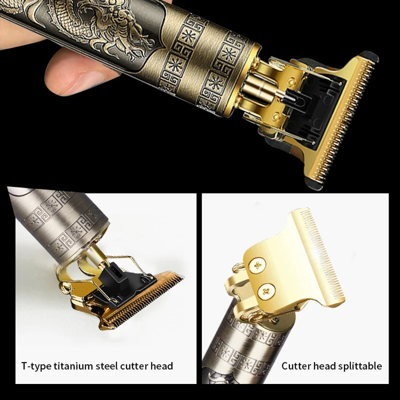 Máquina Dragão - Corte de cabelo profissional recarregável - Produto no Brasil