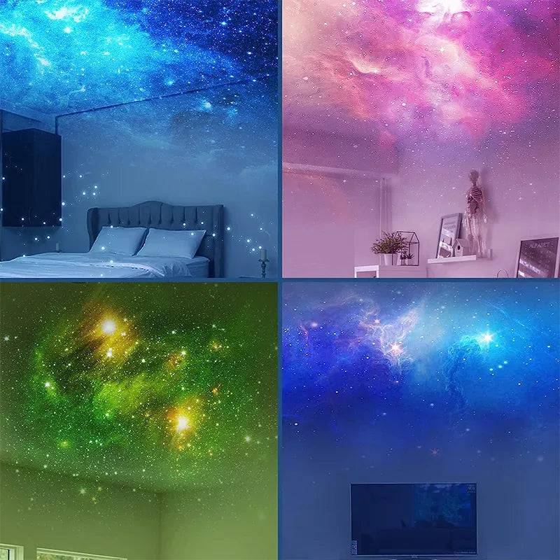 Projetor Astronauta com estrela/Astronauta com guitarra - LED Luz noturna/céu estrelado para decoração de quarto, casa e presente