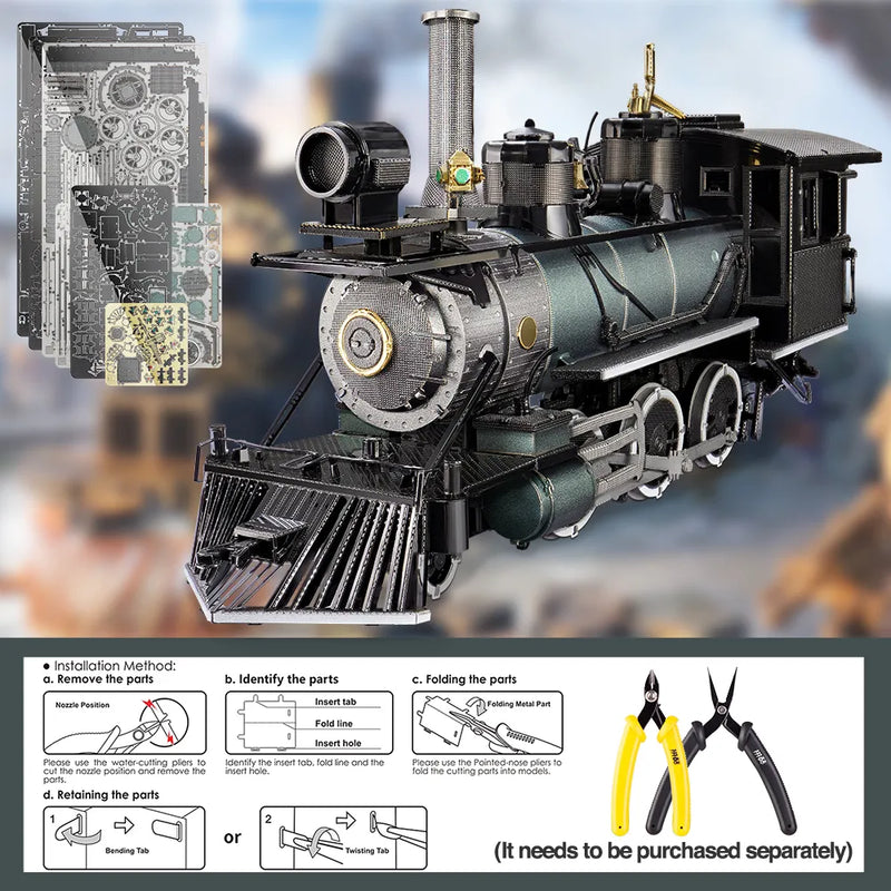 Locomotive em metal de montagem para colecionadores