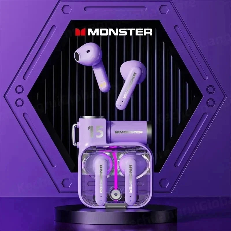 Fones de ouvido Monster-XKT15 com bluetooth para Jogos, som Hi-fi stereo e cancelamento de ruídos